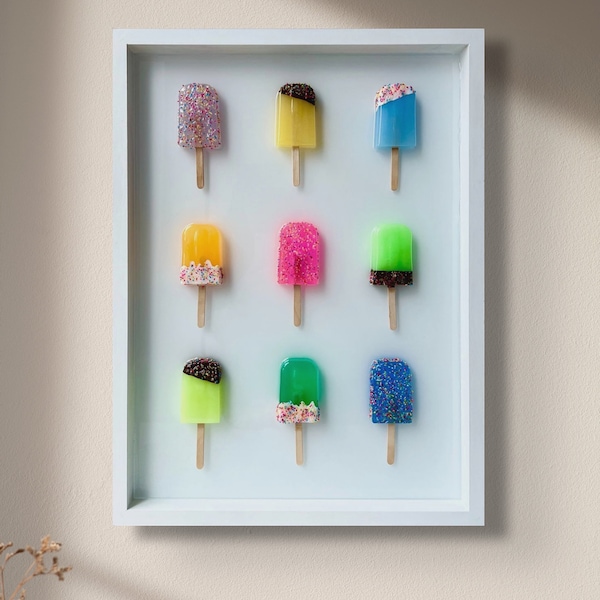 Popsicle Wall Art, 3D Resin Pop Art