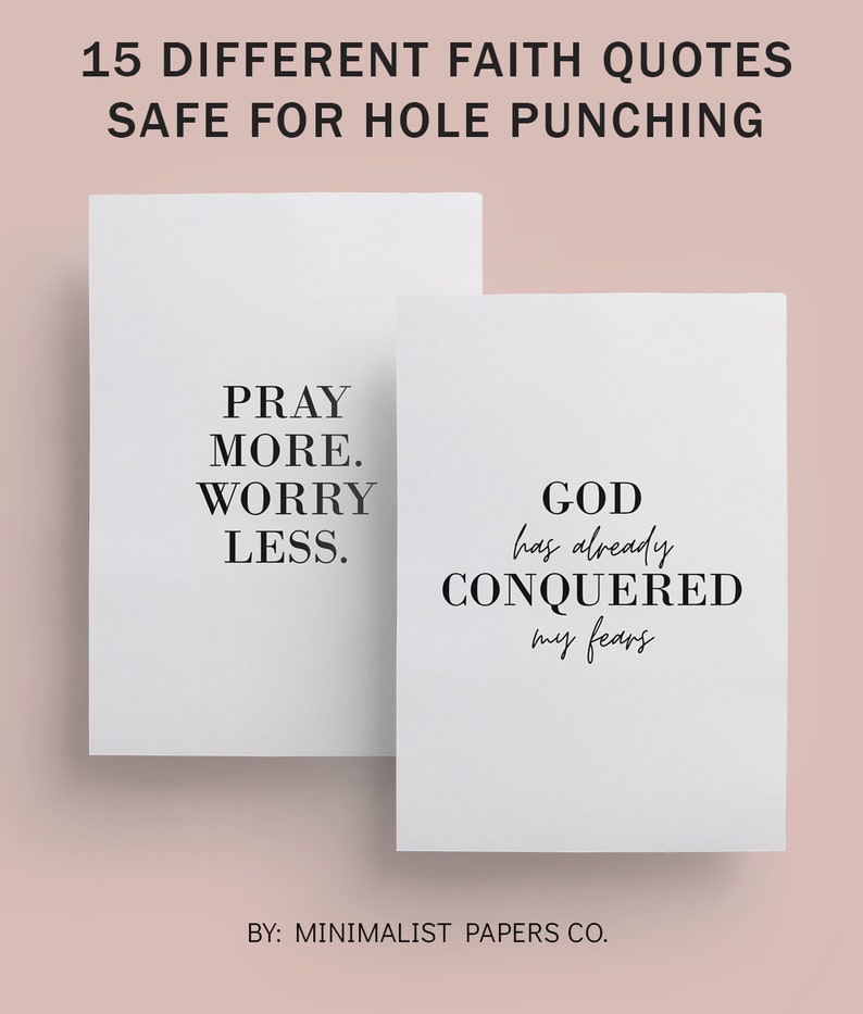 A5 and A4 Faith Planner Dashboards Printable Planner Quotes - Etsy