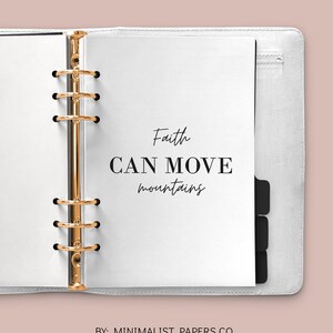 A5 and A4 Faith Planner Dashboards Printable Planner Quotes - Etsy