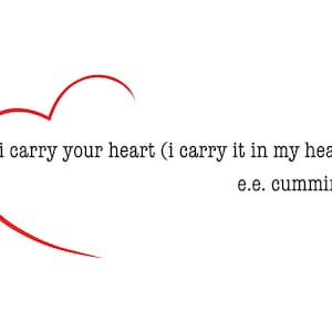 Karte zum Valentinstag, ich trage dein Herz (Ich trage es in meinem Herzen). von E.E. Cummings, Valentinstag für Sie, Valentinstag für Jeden, Karte zum Ausdrucken