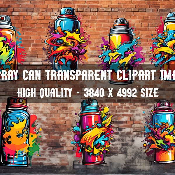 7 Spray Can Transparent Clipart PNG Spray Paint Clipart Graffiti Clipart Logo Sublimation