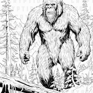 25 Bigfoot Coloring Pages Printable Sasquatch Printable Coloring Page ...