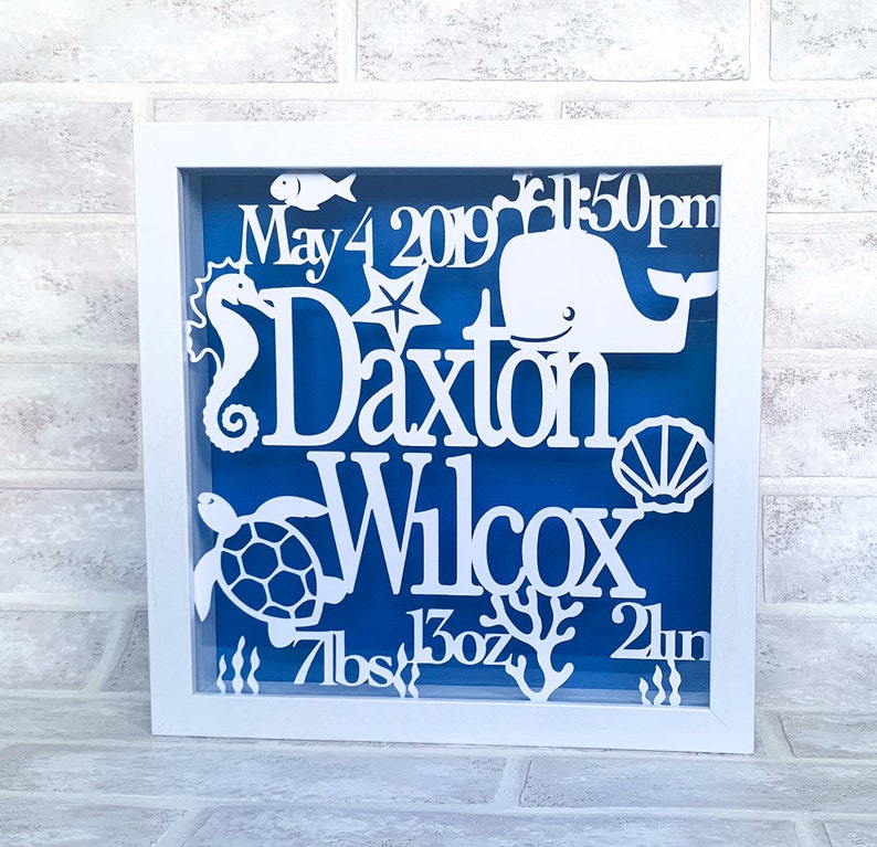 Birth Announcement. Personalized New Baby Gift. Birth Stats Etsy