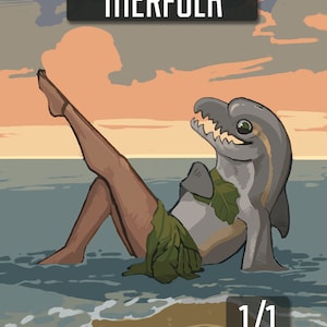4x - 1/1 Meervolk Token für Magic the Gathering!