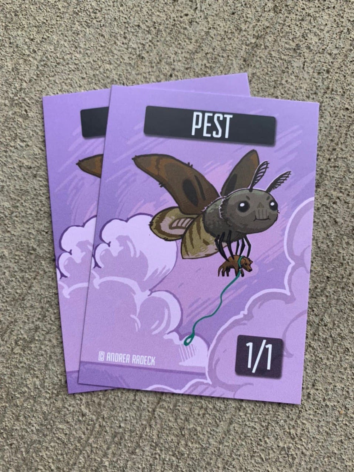 1/1 Pest MTG Token Etsy