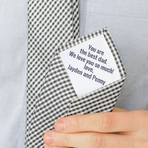 Personal Message Skinny Tie/Necktie - Add your own personal message - Father&#39;s Day - 21Rhinos