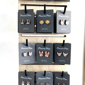 Draaibare display sieraden/oorbellen, standaard, oorbelstandaard, marktsteun, benodigdheden voor oorbellenmaker, klein bedrijf, MADE in the USA - maximaal 42 haken