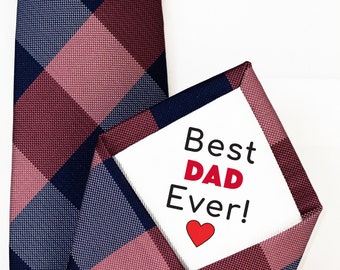 Secret Message Tie/Necktie - Pick a special message - Father's Day - 21Rhinos