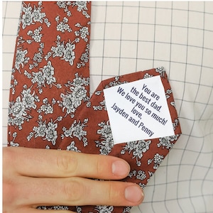 Personal Message Tie/Necktie Add your own personal message Father's Day 21Rhinos image 1