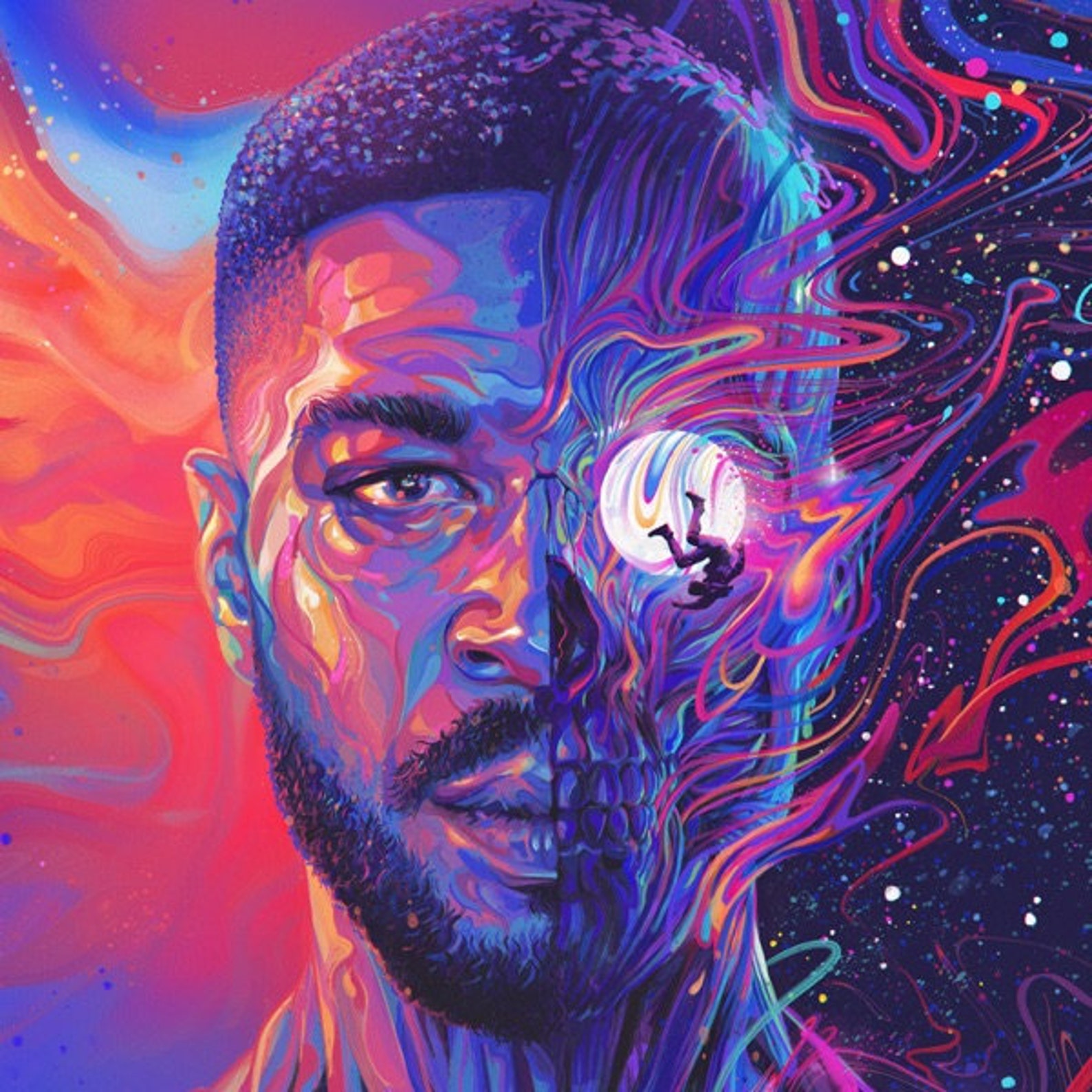 Kid Cudi Man on the Moon III Poster Kid Cudi Poster Kid Etsy