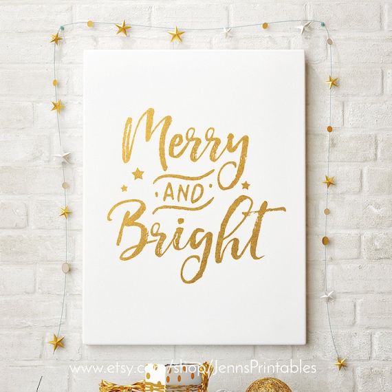 Merry and Vivid Gold Foil Xmas Printable; Merry and Dazzling Gold Xmas Decor; Fast Electronic Print; Gold Foil Vacation Decoration picture regarding Printable Gold Foil named Merry and Brilliant Gold Foil Xmas Printable; Merry and Dazzling Gold Xmas Decor; Instantaneous Electronic Print; Gold Foil Holiday vacation Decoration