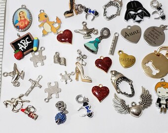 CLEARANCE 20 pieces - Random enamel charms