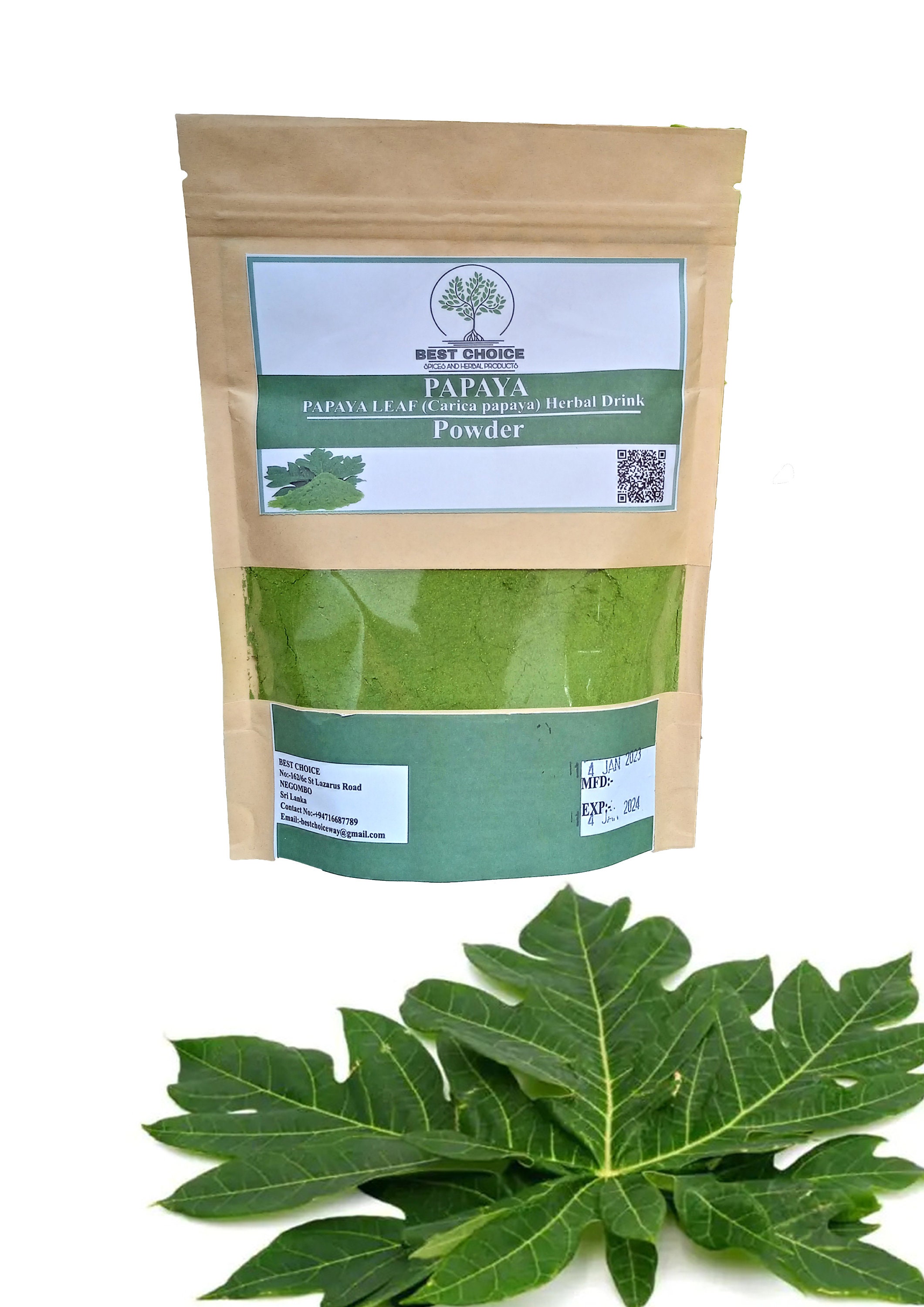 Organic Dried Papaya Leaf Powder Pure 100 Natural Etsy