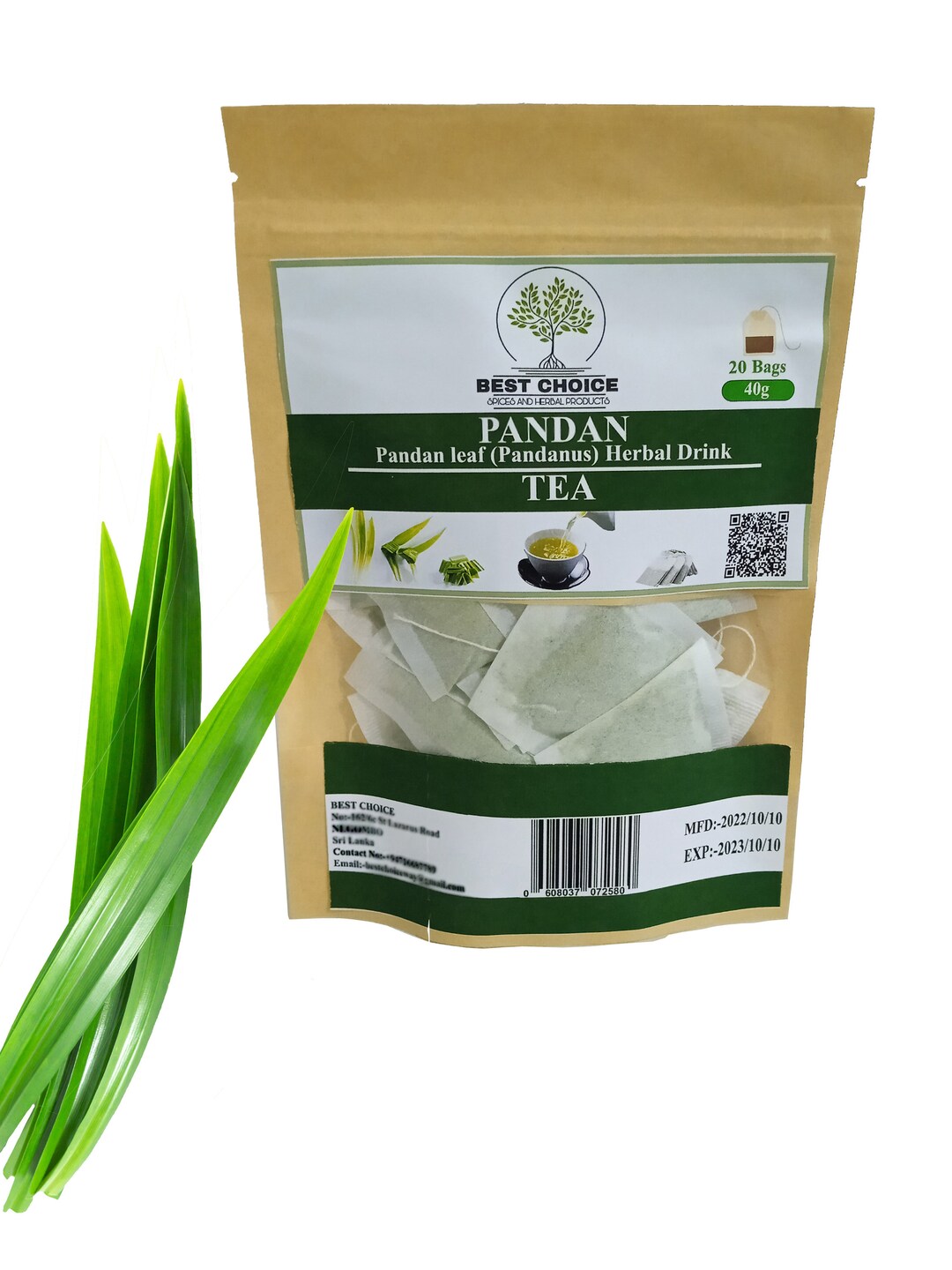 Organic Pandan pandanus Herbal Drink TEA 20 TEA Bags Etsy