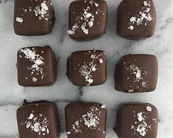 Maine Sea Salted Dark Chocolate Caramels