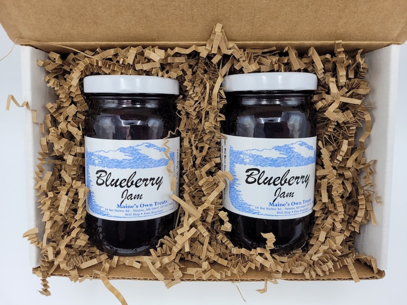 10oz Wild Maine Blueberry Jam Gift Package Small Batch Etsy