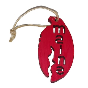 State of Maine Lobster Claw Ornament  - 3.5" inches, Birthday, Souvenir or Holiday Gift, Made in Maine, USA