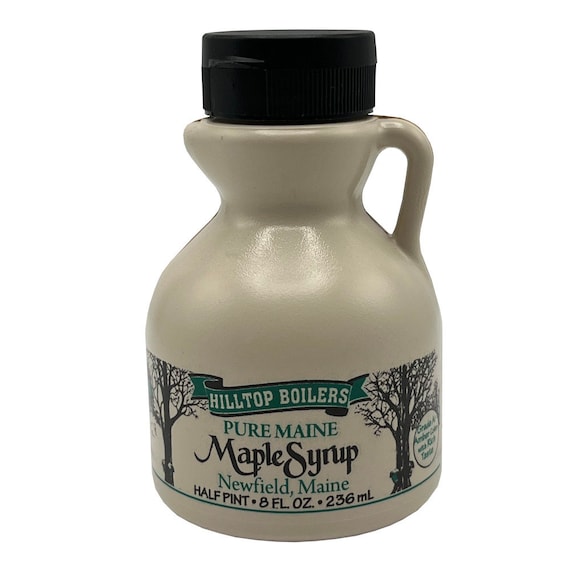 Pure Maine Maple Syrup, Half Pint Jug, 8 FL OZ, Grade A Amber Rich Flavor