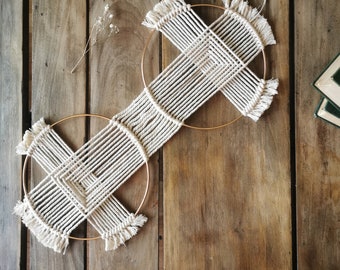 Modern Wall Hanging / Dreamcatcher / Macrame Hoop Art