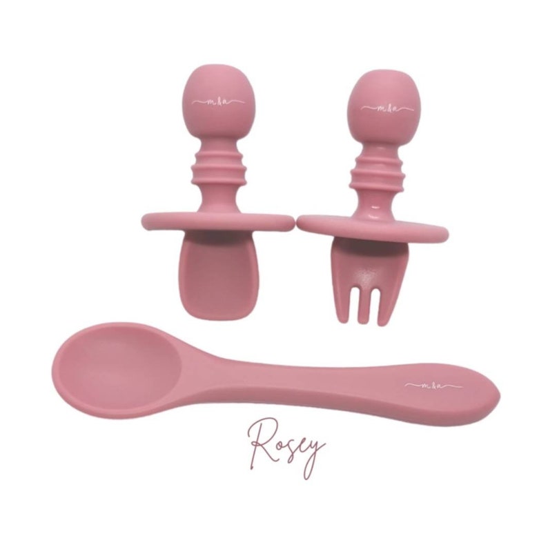 Weaning Silicone Cutlery Dinnerware Baby / Toddler 100 Food Etsy