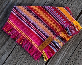 Pink tribal boho small teacup dog bandana, Puppy bandana, over the collar bandana, cute dog bandana, dog scarf, gift for dog lover