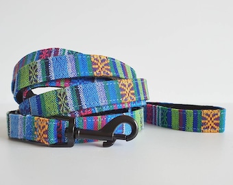 Tribal pattern dog leash, pet leash, leash with handle, custom dog leash, training leash, dog accessories, unique dog leash, soft leash