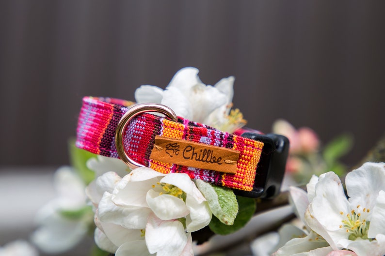 Verstelbare hondenhalsband gemaakt van lichte stof, puppyhalsband, halsband met gesp, theekophalsband, zachte hondenhalsband, op maat gemaakte hondenhalsband, puppyhalsband afbeelding 3