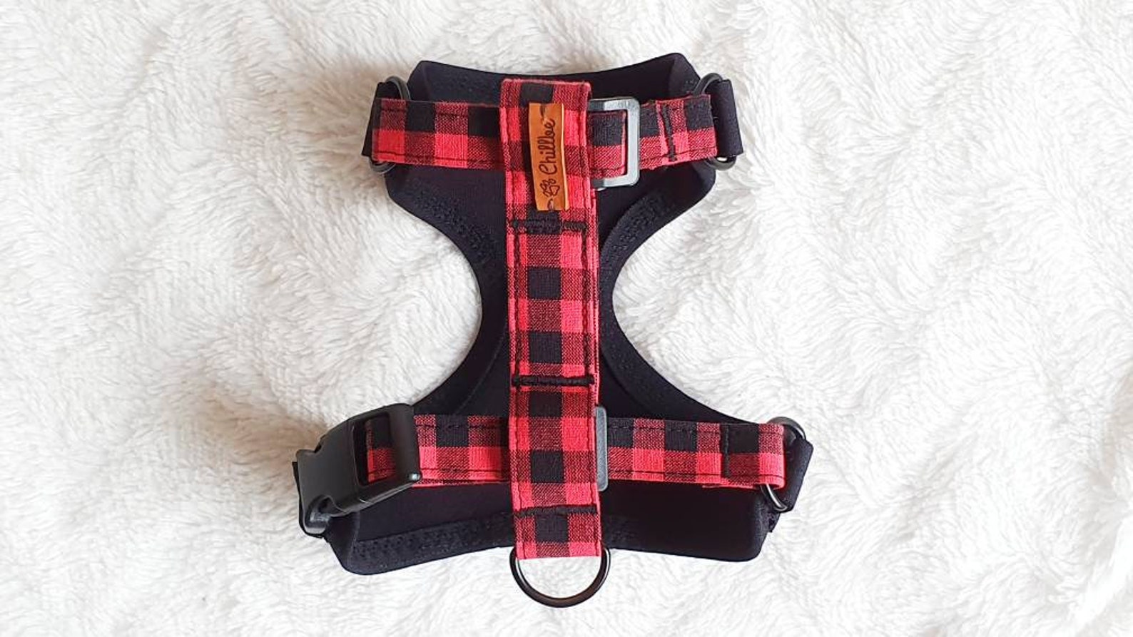 Small Teacup Dog Harness Made From Red Plaid Check Cotton With Etsy