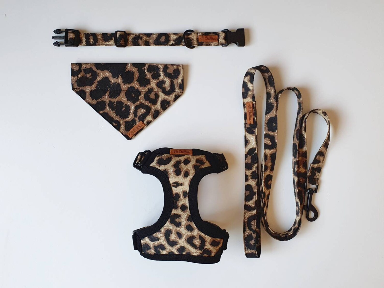 Adjustable teacup dog harness leash collar bandana set with Etsy