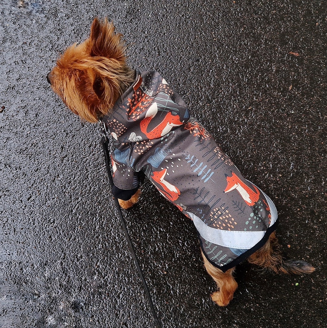 Dog Raincoat Made From Softshell Material, Teacup Dog Raincoat, Small