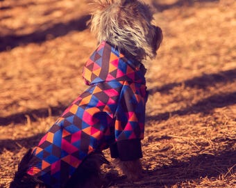 Regenmantel für kleinen Hund aus wasserabweisendem Softshell-Gewebe, Teacup Hundejacke, maßgefertigter Hundemantel