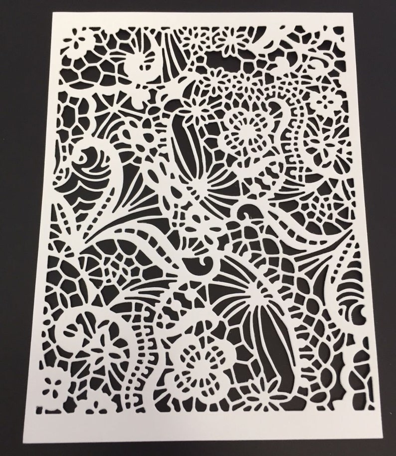 Tim Holtz Die Cuts Intricate Lace White Cardstock Set Etsy