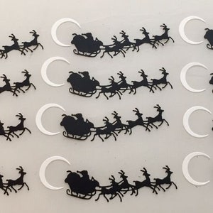 Tim Holtz Christmas Themed Die Cuts * Dash Away All * Twelve Sets * Santa in Sleigh with Reindeer! Great for Christmas Cards!