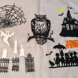 Tim Holtz Halloween Die Cuts * Deluxe Assortment* New Designs! Ornate Owl * Village Graveyard * Haunted House * Cobweb * Trick or Treat! NEW