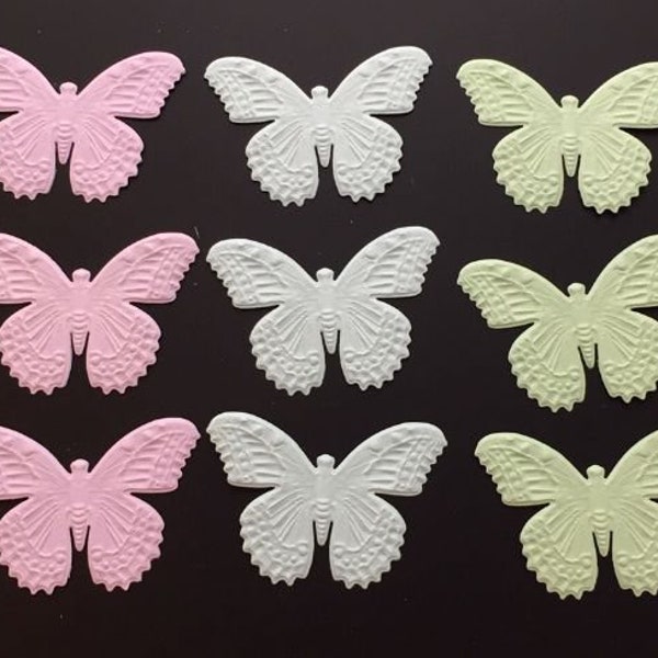 Tim Holtz Die Cuts * 3-D Embossed Butterflies * Set of 15 * White, Pastel or Silver Card Foil * Elegant Butterfly Design * Great for Cards!