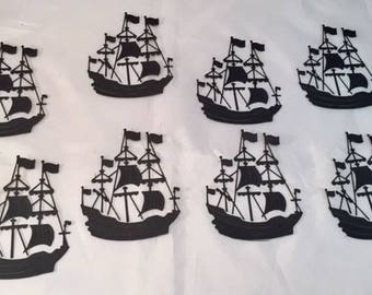 Pirate Ship Die Cuts * Sailing Ship * Eight Pirate Ships * Fun for Kids!