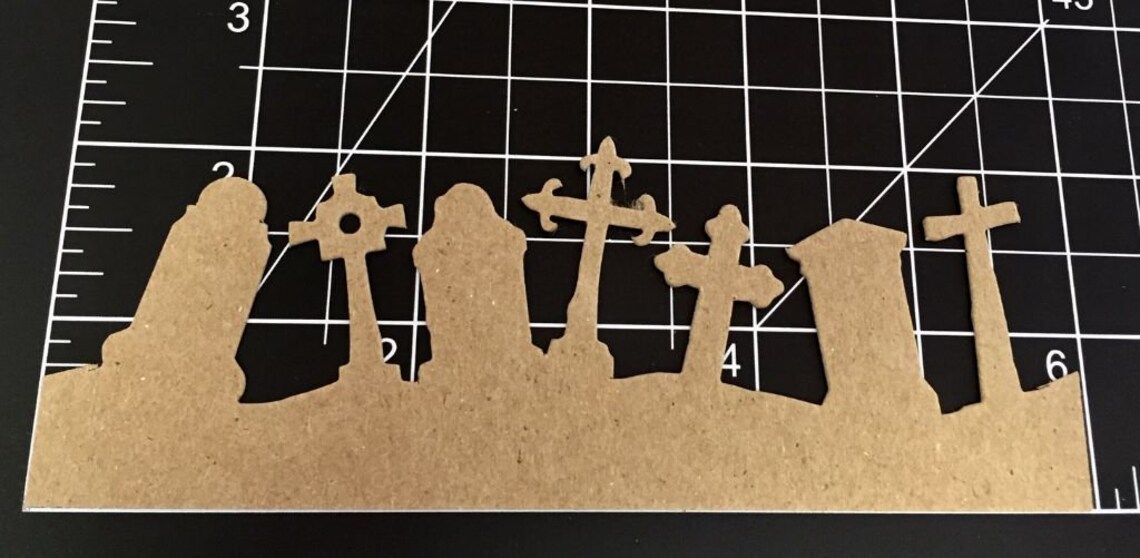 Tim Holtz Halloween Die Cuts Graveyard White or Black Etsy