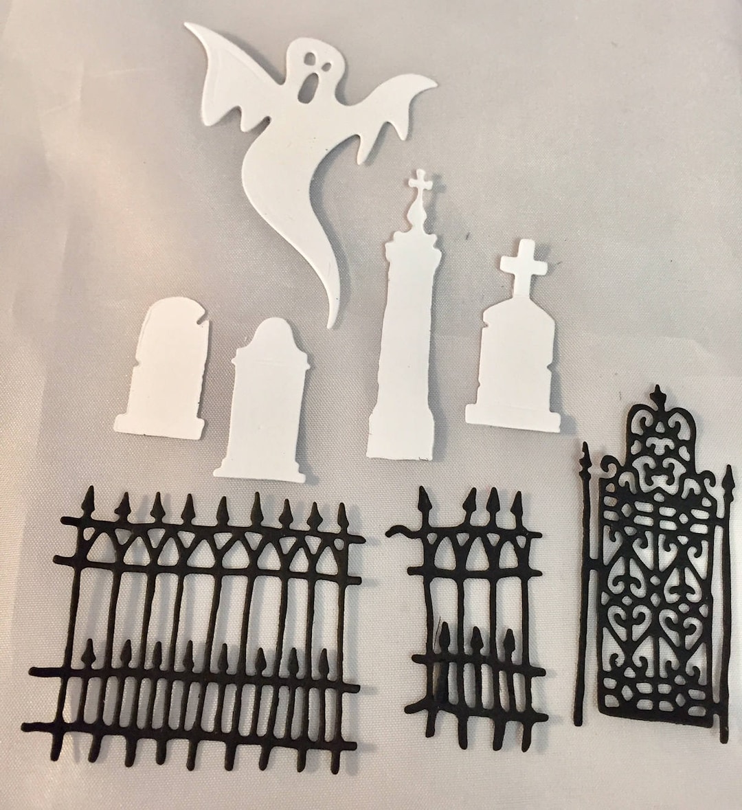 Tim Holtz Halloween Die Cuts Village Graveyard One Set Sizzix 662377 Etsy