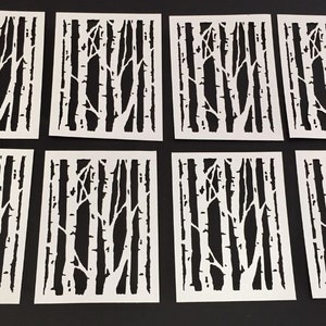 Tim Holtz Christmas Themed Die Cuts * Branched Birch Trees * Woodland Scene * Great For Christmas and Holiday Projects * Sizzix 663108