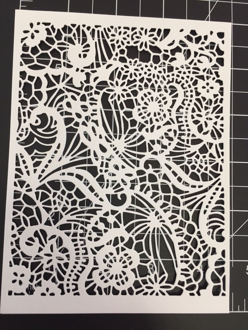 Tim Holtz Die Cuts Intricate Lace White Cardstock Set Etsy