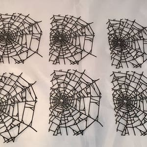 Tim Holtz Halloween Die Cuts * Cobweb* Set of Six * Black or White Cardstock * Cool Spider Web! Intricate Design* Spooky!