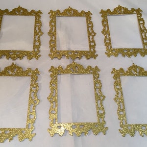 Tim Holtz Die Cuts * Ornate Frame * Six Frames * Gold Glitter or Silver Glitter Cardstock * Sizzix 661195 *