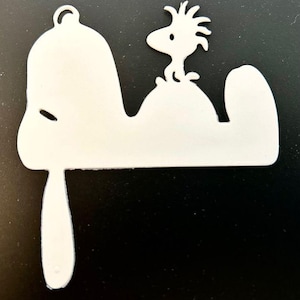 Snoopy and Woodstock Die Cuts * Set of 14 * White Cardstock * Fun for Peanuts collectors and Charlie Brown enthusiasts!
