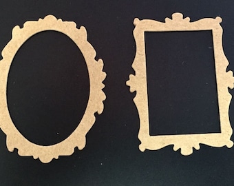 Tim Holtz Die Cuts * Decor Frames * Ten Sets * Two Styles * Twenty Frames * Chipboard or Black Cardstock * So many creative uses!
