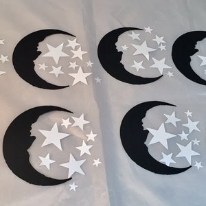Tim Holtz Die Cuts * Crescent Moon and Stars * Eight Sets * Eight Moons and 72 Stars * Sizzix 658716