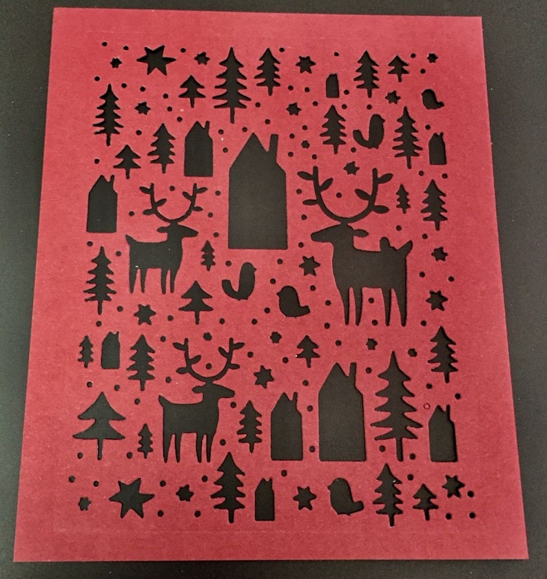 Tim Holtz Christmas Die Cuts Nordic Winter Frame with Etsy