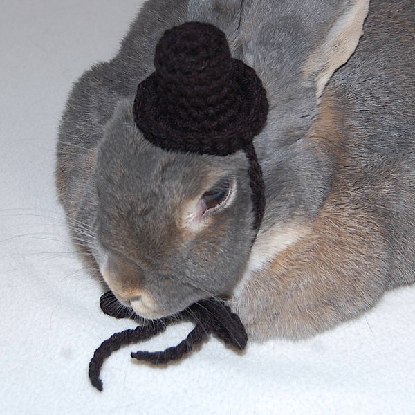 Black Top Hat for Pets Small Animals Rabbits Guinea Pigs Chinchillas Hedgehogs Accessories Clothing Costume