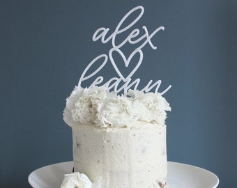 Custom Cake Topper, Wedding Cake Topper, Love Cake Topper, White Cake Topper, Modern Topper, Script Cake Topper, Simple Cake Topper