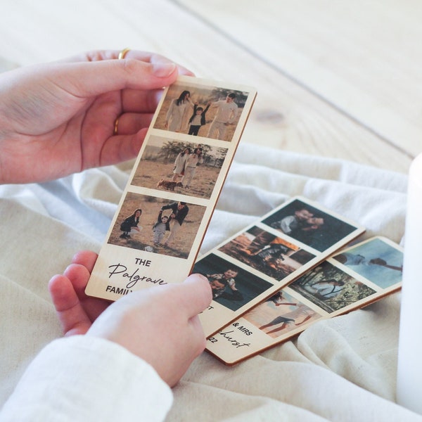 Photo Strip with Magnet, Photo Magnet Custom, Personalised Photo Magnets, Photo Gifts, Photo Prints, Photo Printed on Wood