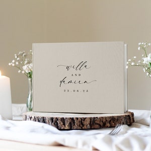 First Names Wedding Guestbook, Personalised Wedding Guest Book, Printed Guestbook, Simple Wedding Guestbook, Custom Album